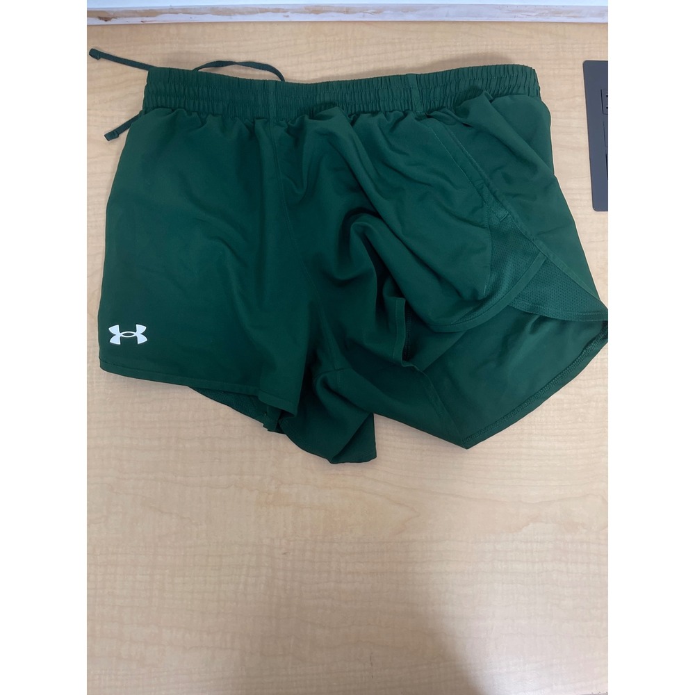 Under Armour Mens Forest Green Loose Fit Athletic Running Training Shorts Large